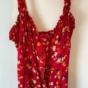 Realisation Par the Juliet red floral dress Small